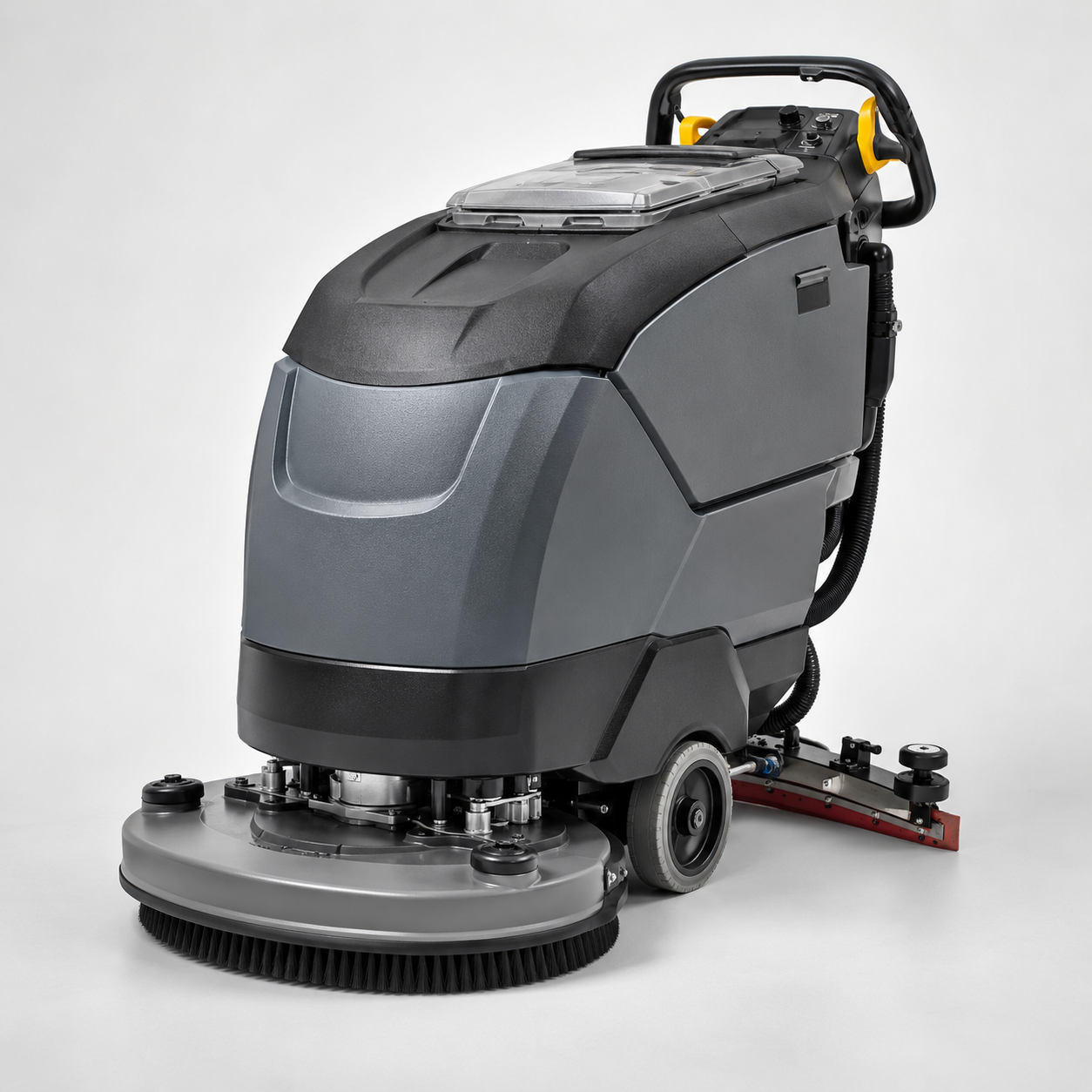 Professional walk-behind scrubber dryer